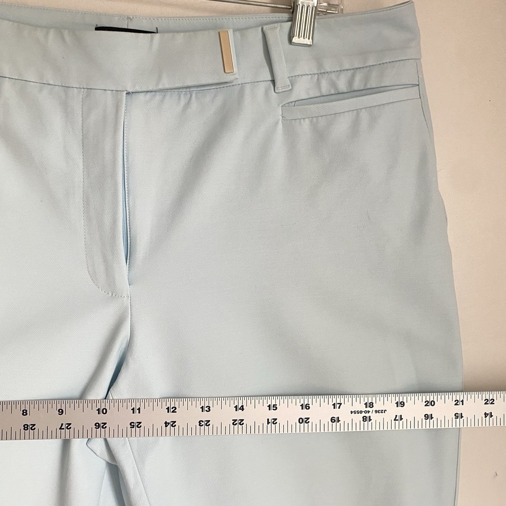 White House Black Market Crop Dress Pants 12 Light Blue Slim Career Stretch - Picture 6 of 11